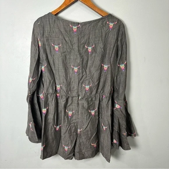 Anthropologie Judith March Chambray Romper Shorts sz L NEW Size L NEW #C416 - Picture 6 of 13